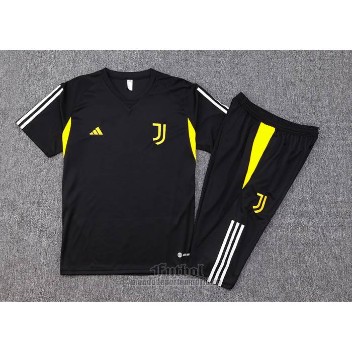 Chandal del Juventus Manga Corta 2023-2024 Negro - Pantalon Corto